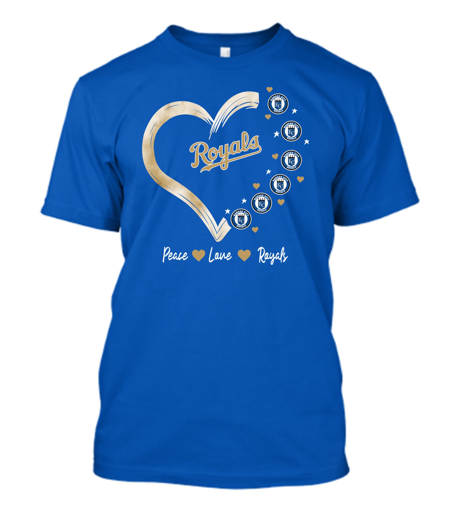 Peace Love Royals Kansas City Royals Heart T-Shirt