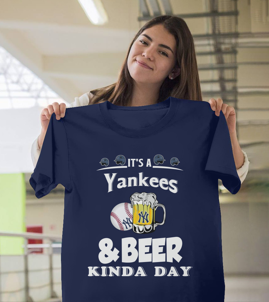 Yankees Baseball and Beer Fans Perfect Day T-Shirt