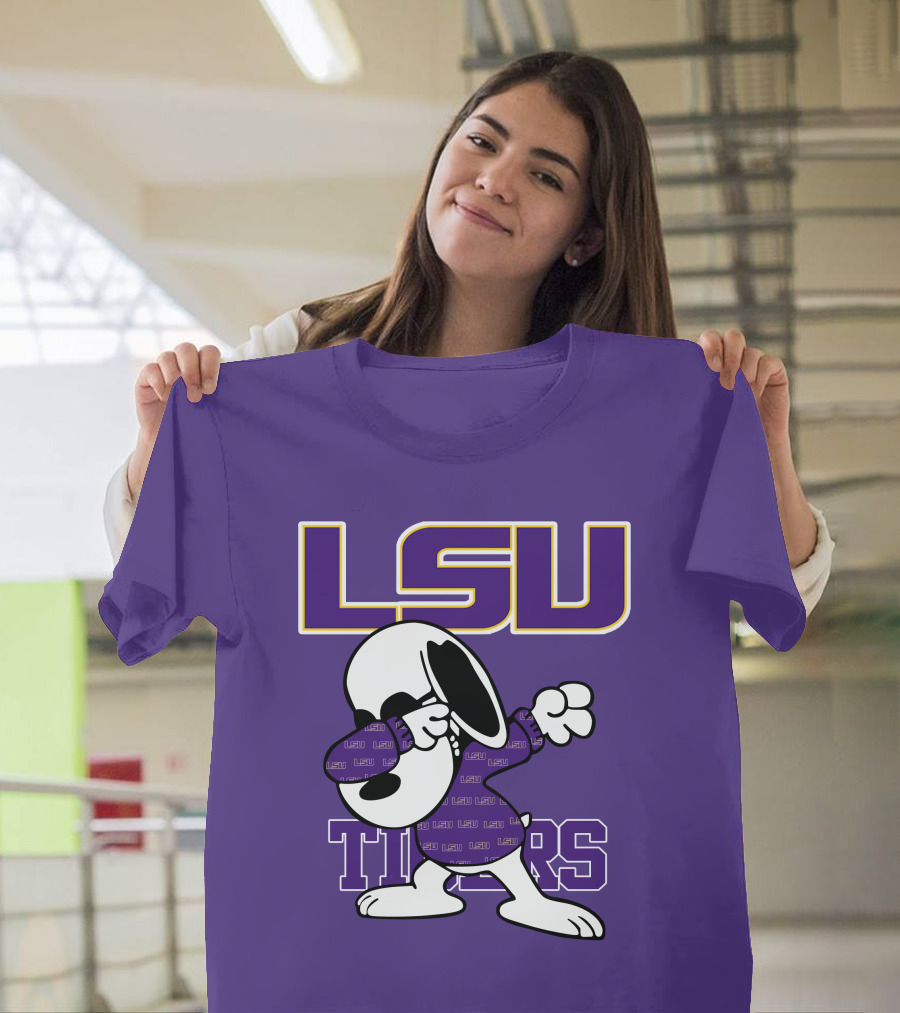 LSU Tigers Snoopy Dabbing T-Shirt