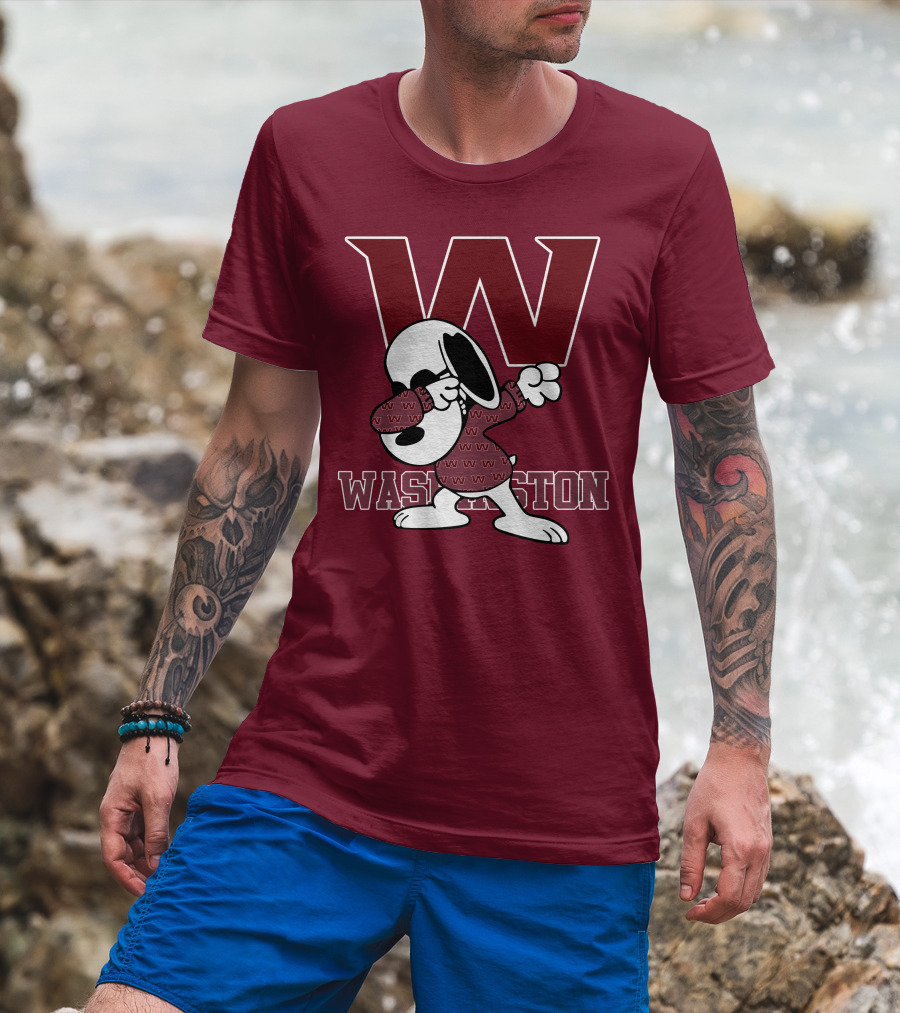 Washington Snoopy Dabbing With W T-Shirt