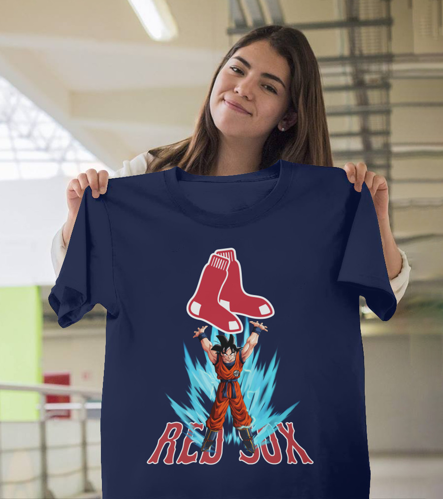 Boston Red Sox Goku Super Saiyan Transformation Socks T-Shirt