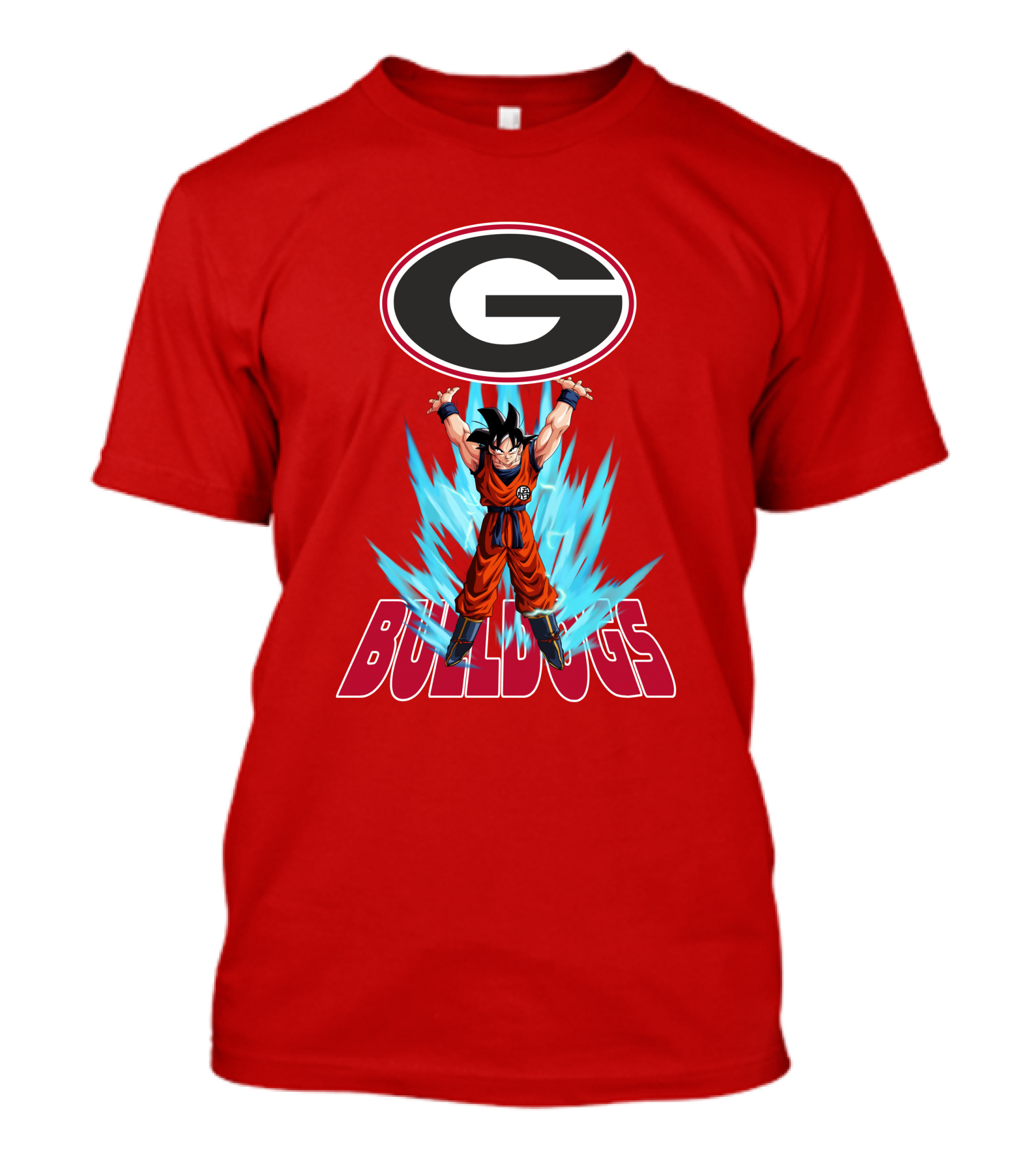 Goku Super Saiyan Georgia Bulldogs Logo Fusion T-Shirt