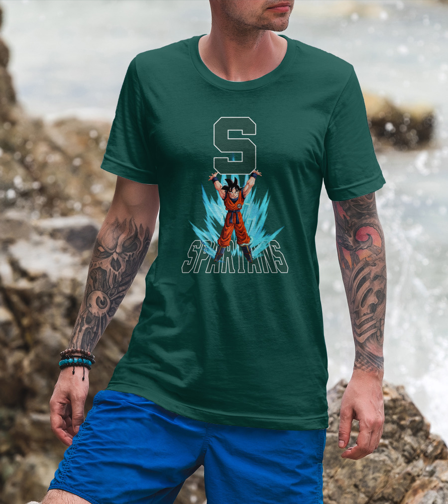 Michigan State Spartans Super Saiyan Goku Energy Burst T-Shirt
