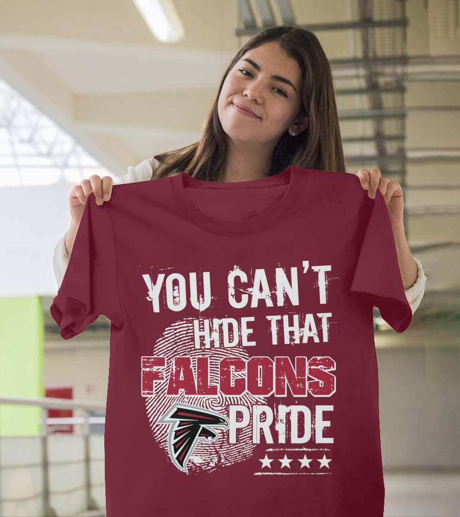 You Can't Hide That Falcons Pride with Atlanta Logo and Stars T-Shirt