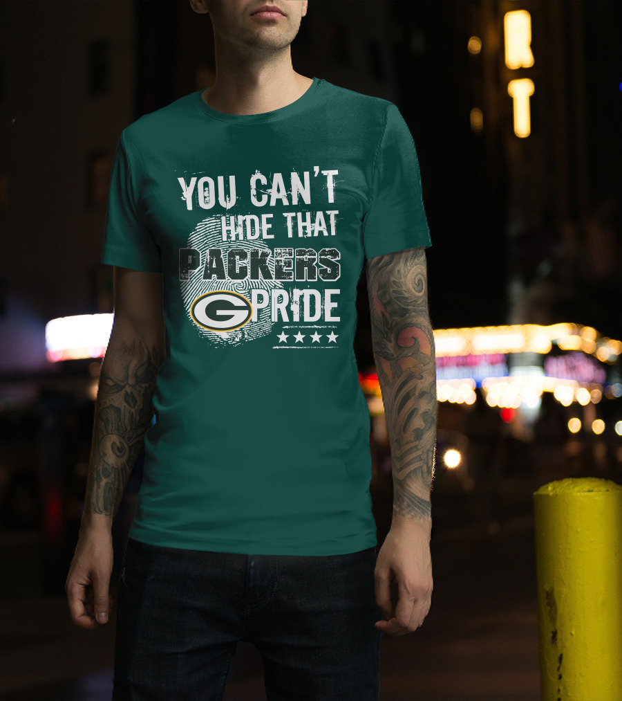 You Can't Hide That Packers Pride Green Bay G Logo Stars T-Shirt