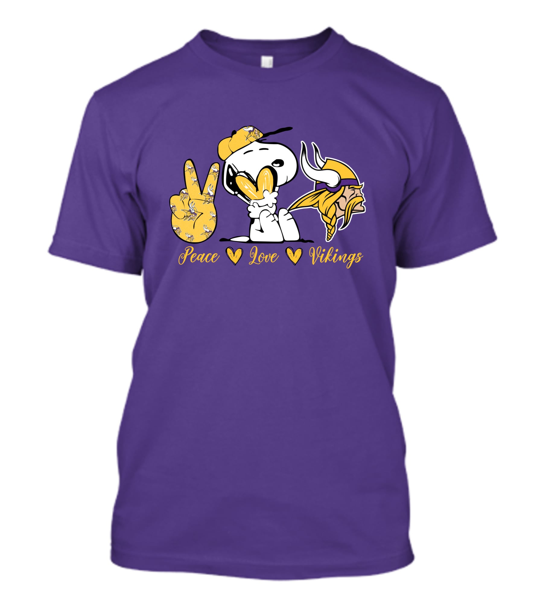 Peace Love Vikings Snoopy Minnesota T-Shirt