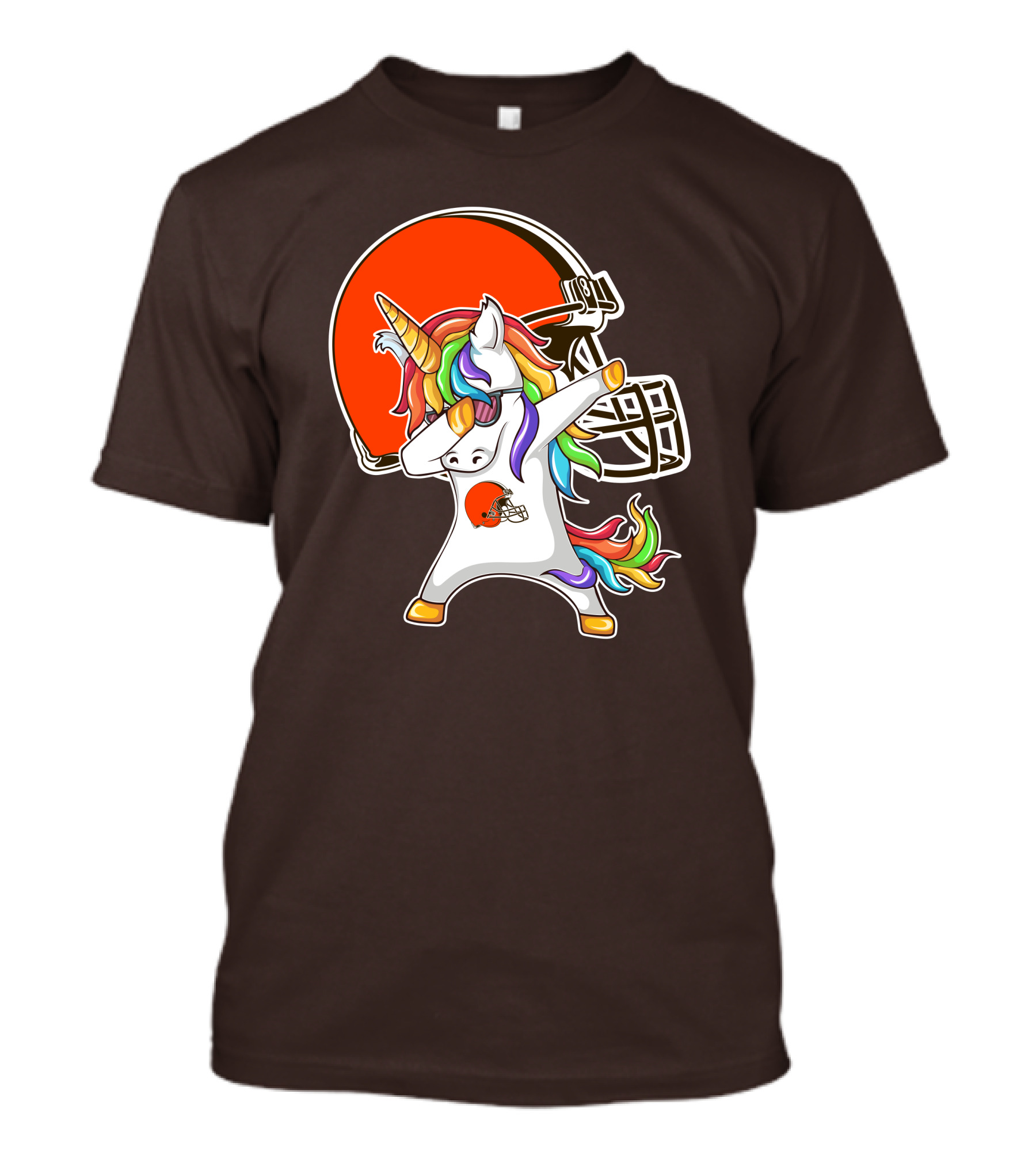 Cleveland Browns Unicorn Dabbing With Helmet T-Shirt