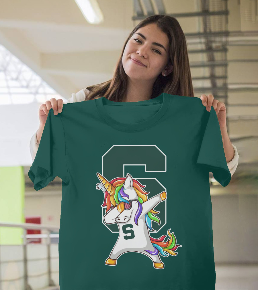 Michigan State Spartans Unicorn Dabbing S T-Shirt