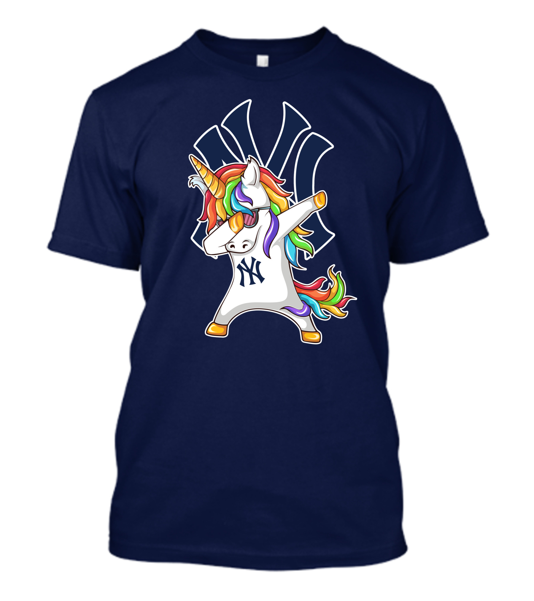 New York Yankees Unicorn Dabbing Rainbow T-Shirt