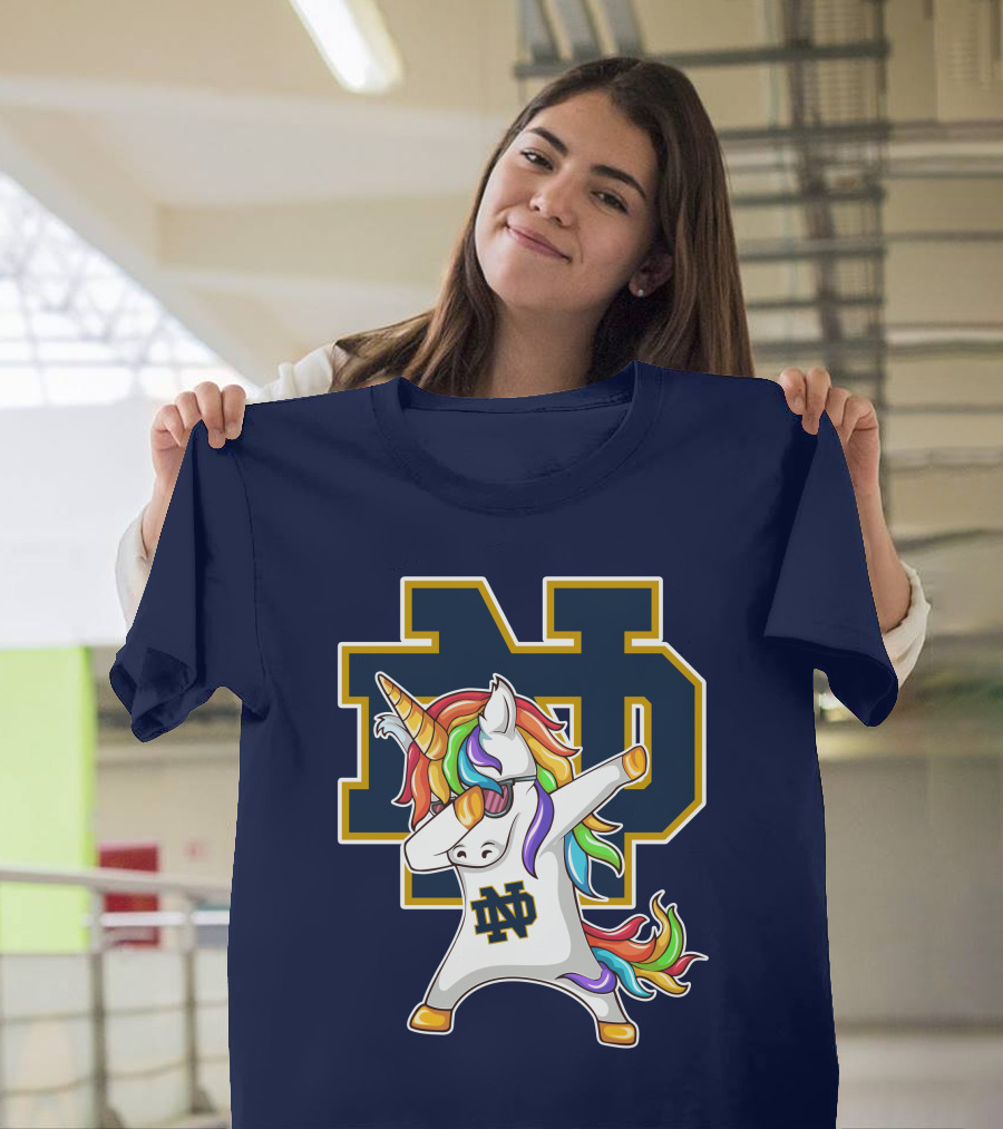 Notre Dame Fighting Irish Dab Unicorn ND T-Shirt