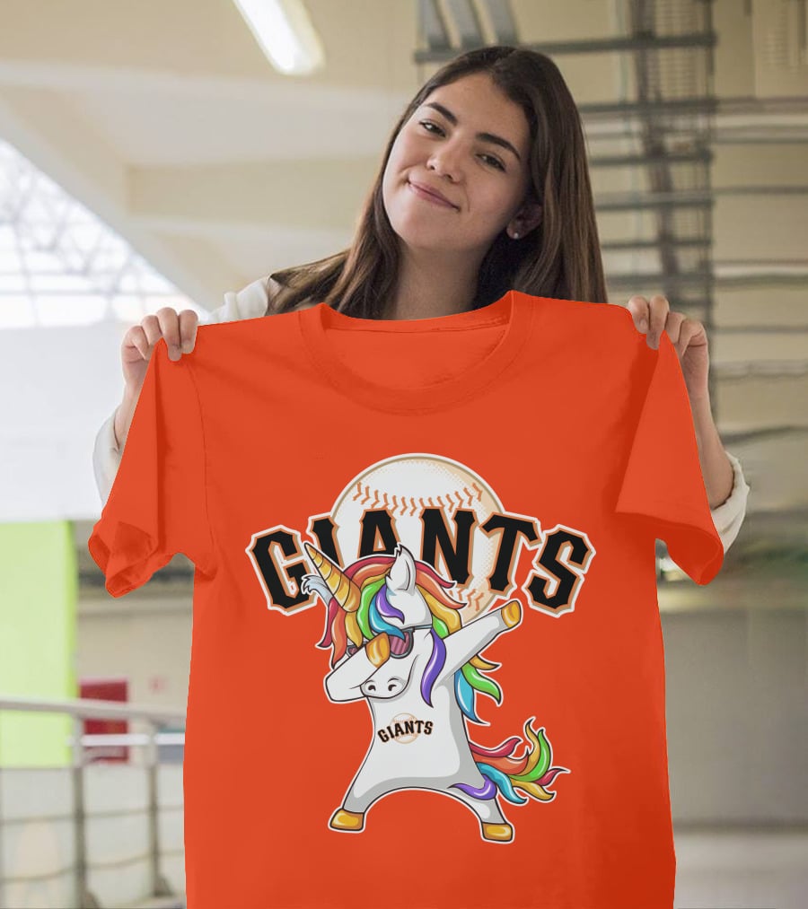 San Francisco Giants Unicorn Dabbing Baseball T-Shirt