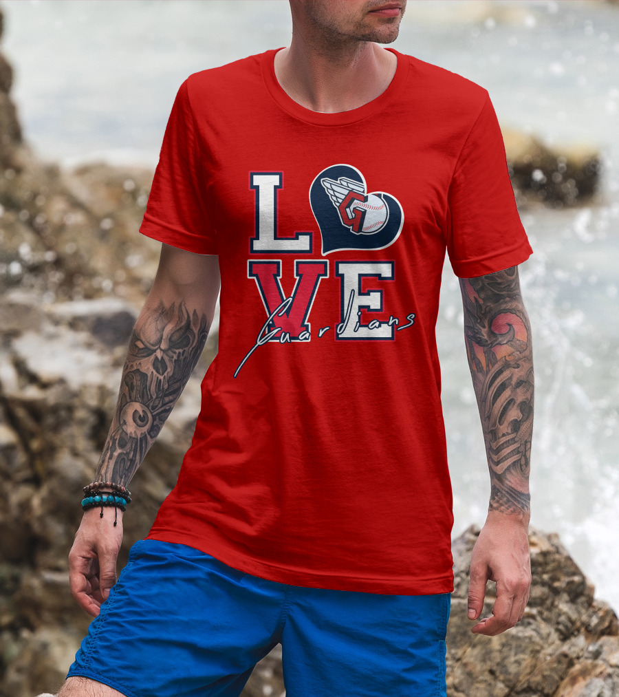 LOVE Guardians Baseball Heart T-Shirt