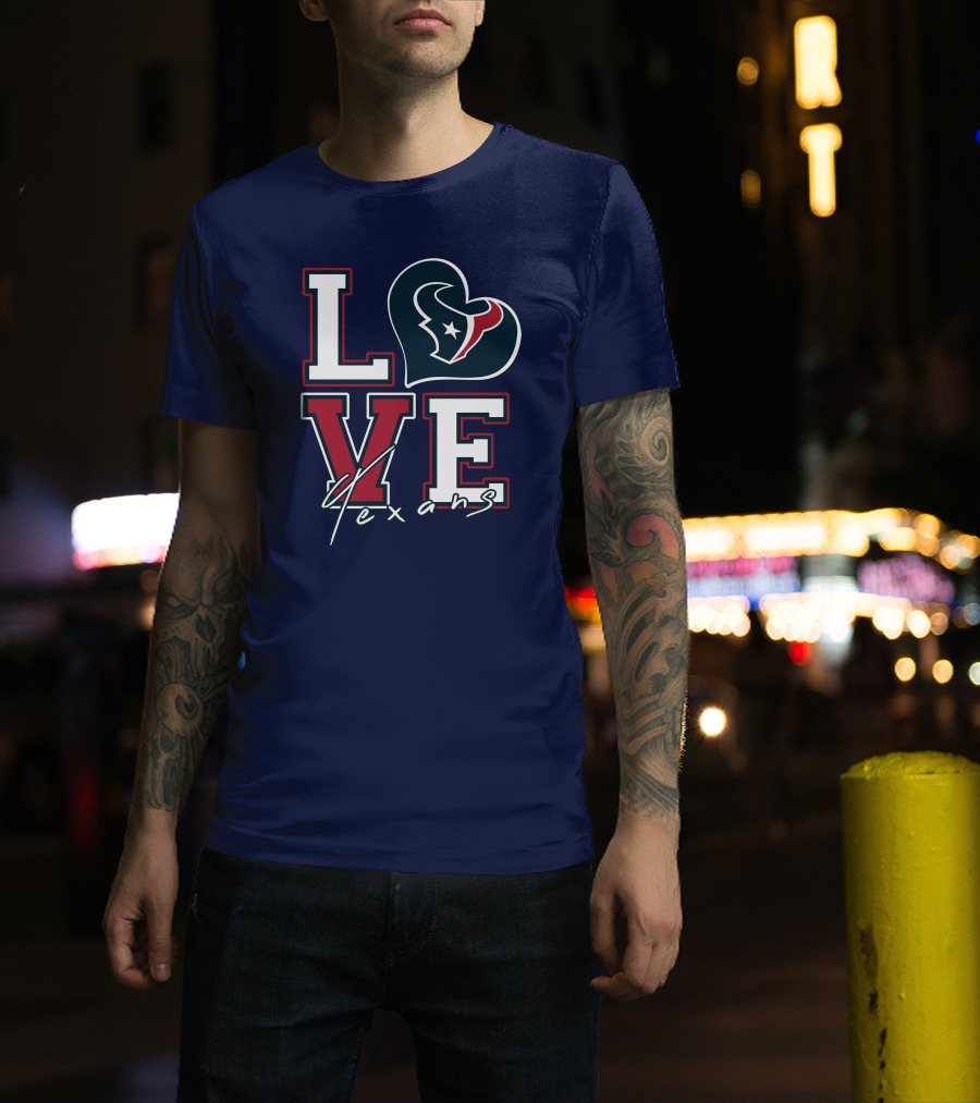LOVE Houston Texans Logo NFL T-Shirt