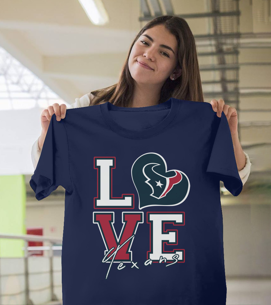 LOVE Houston Texans Logo NFL T-Shirt