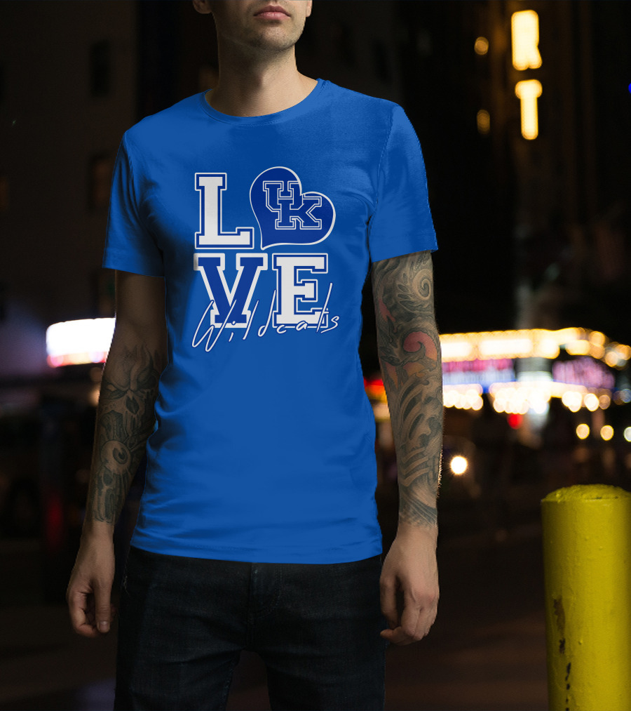 LOVE Kentucky Wildcats UK Heart Wildcats T-Shirt