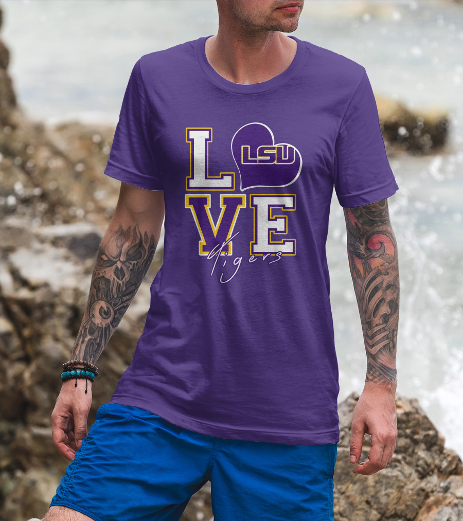 LOVE LSU Tigers T-Shirt