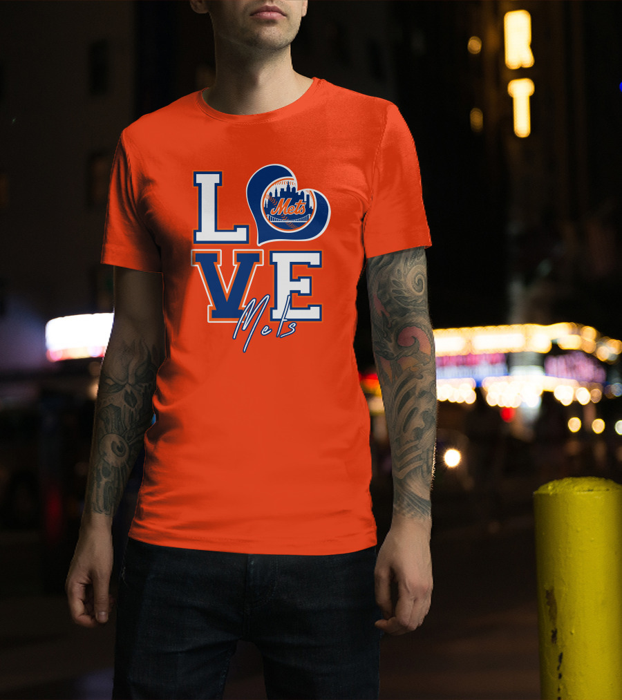 LOVE Mets New York Skyline T-Shirt