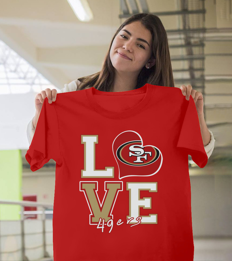 Love San Francisco 49ers Heart Sf 49ers T-Shirt