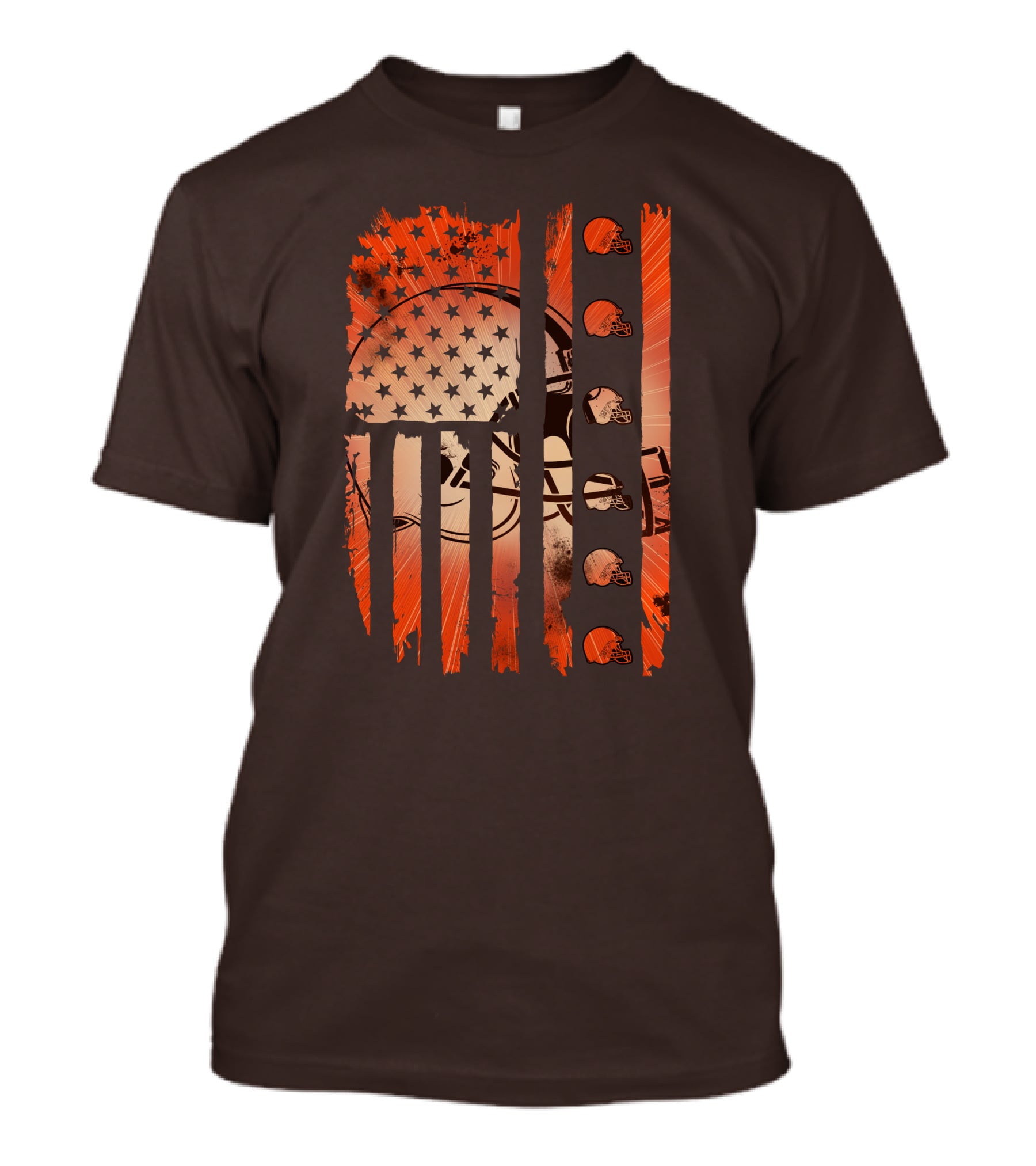 Cleveland Browns Helmet American Flag Edition T-Shirt