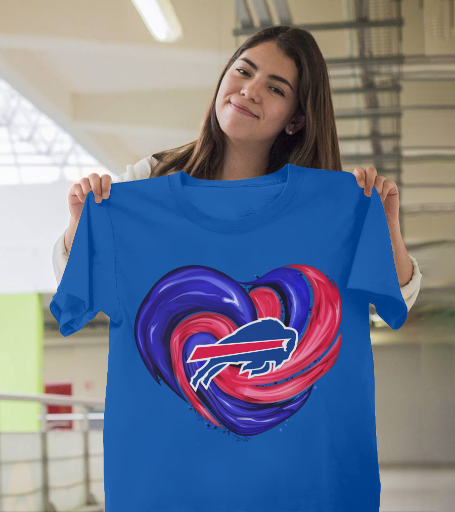 Buffalo Bills Heart Swirl T-Shirt