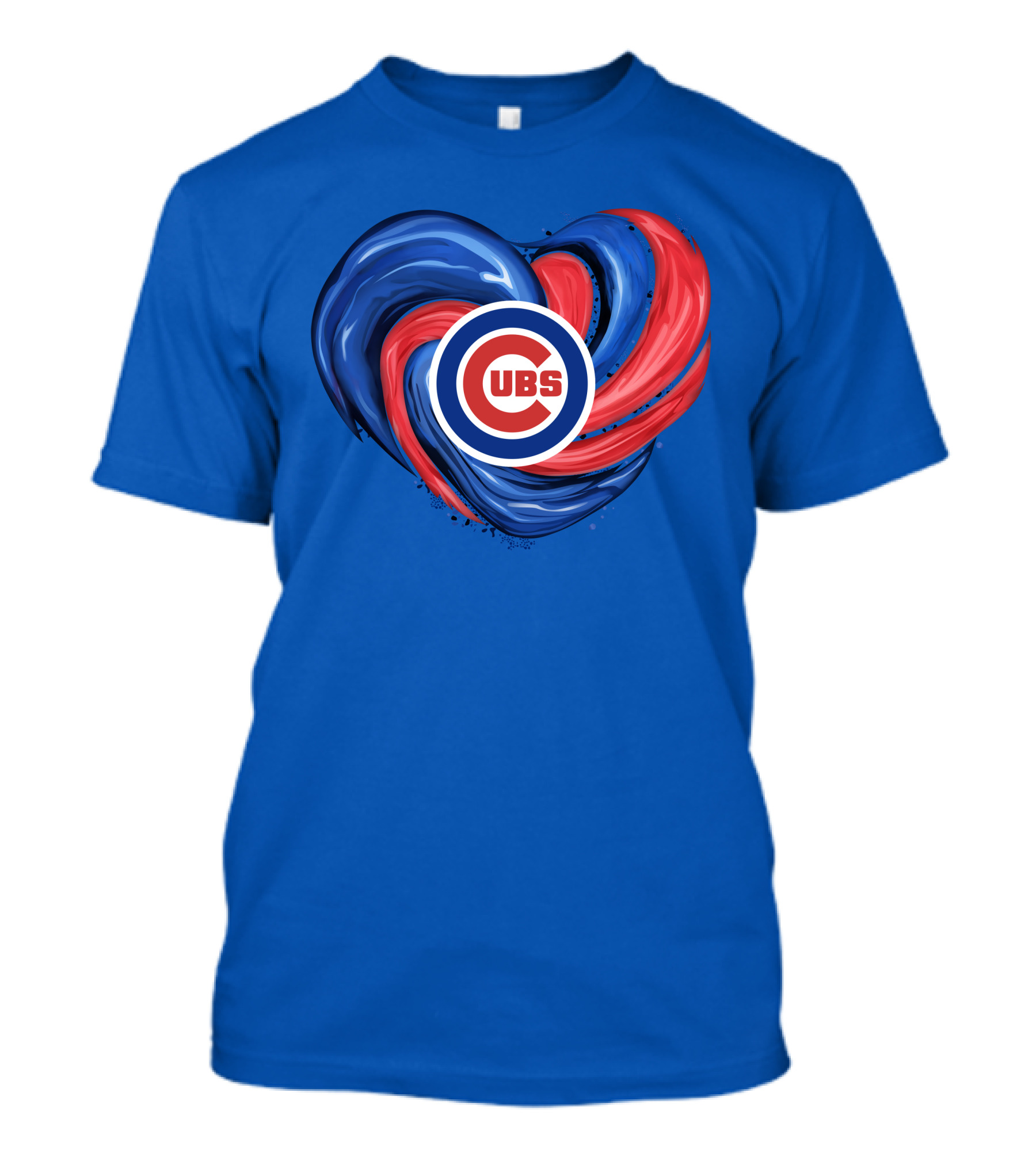 Cubs Heart Swirl Chicago Tornado T-Shirt