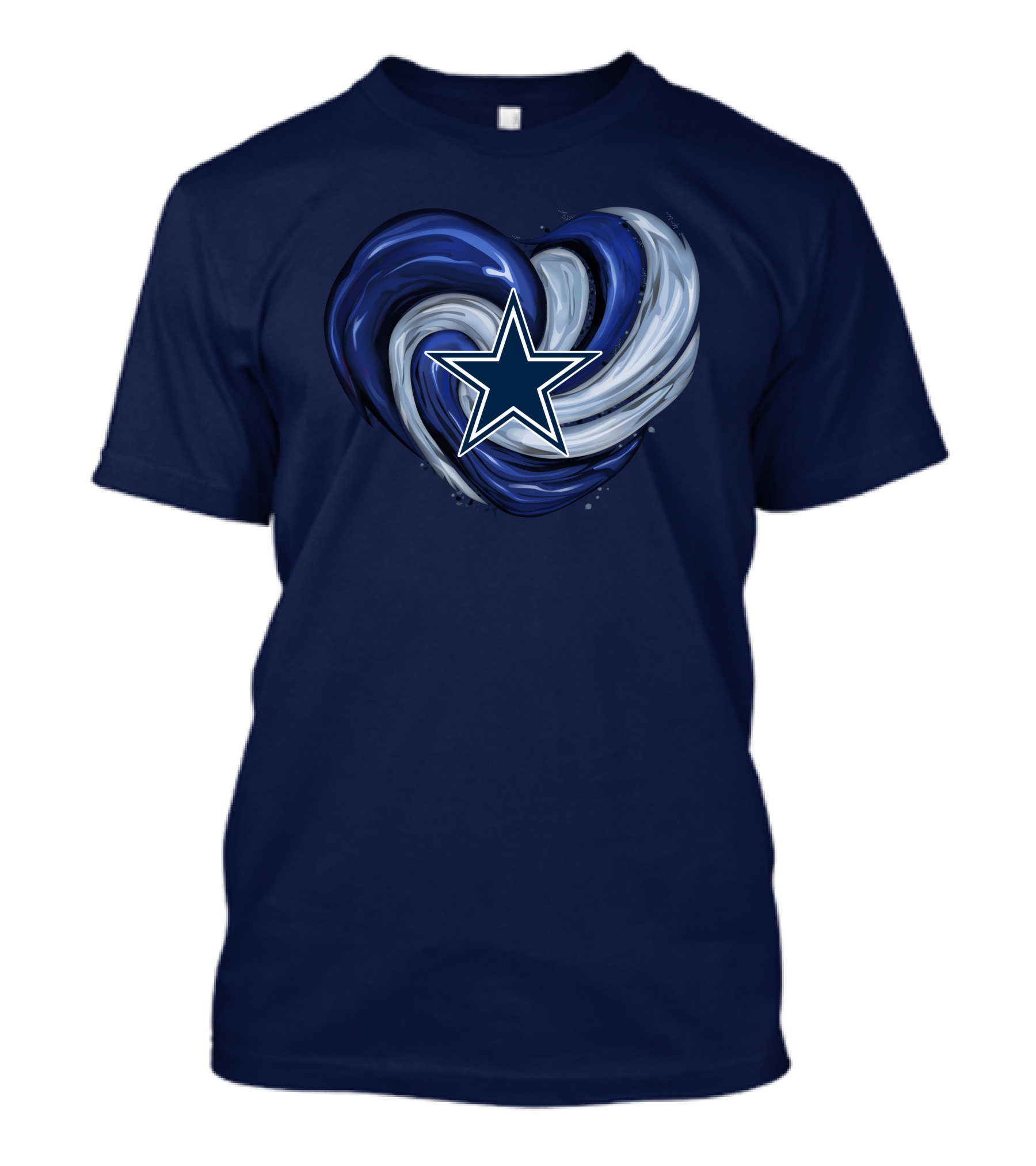 Dallas Cowboys Heart Swirl With Star T-Shirt