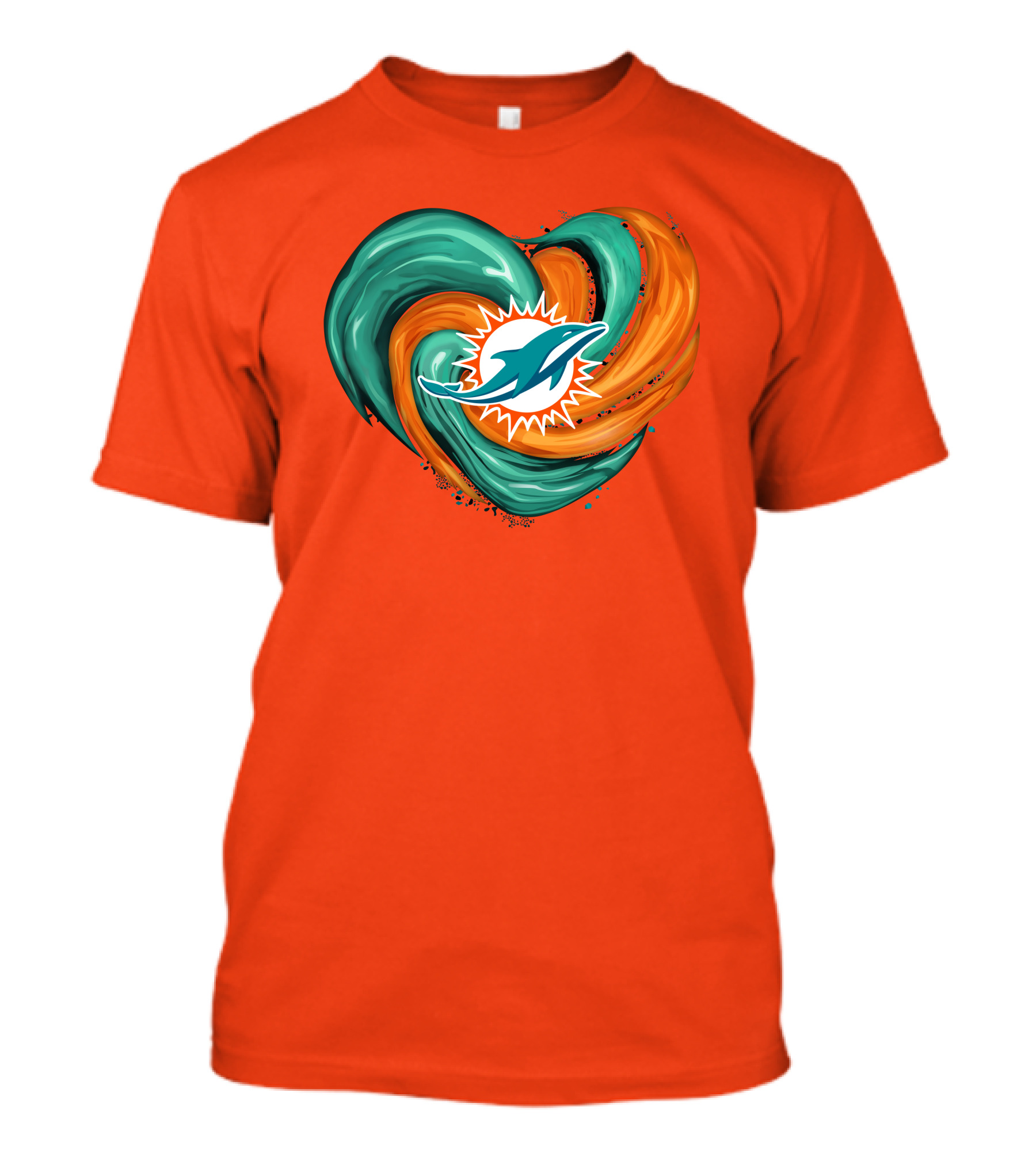 Miami Dolphins Heart Tornado Fan T-Shirt