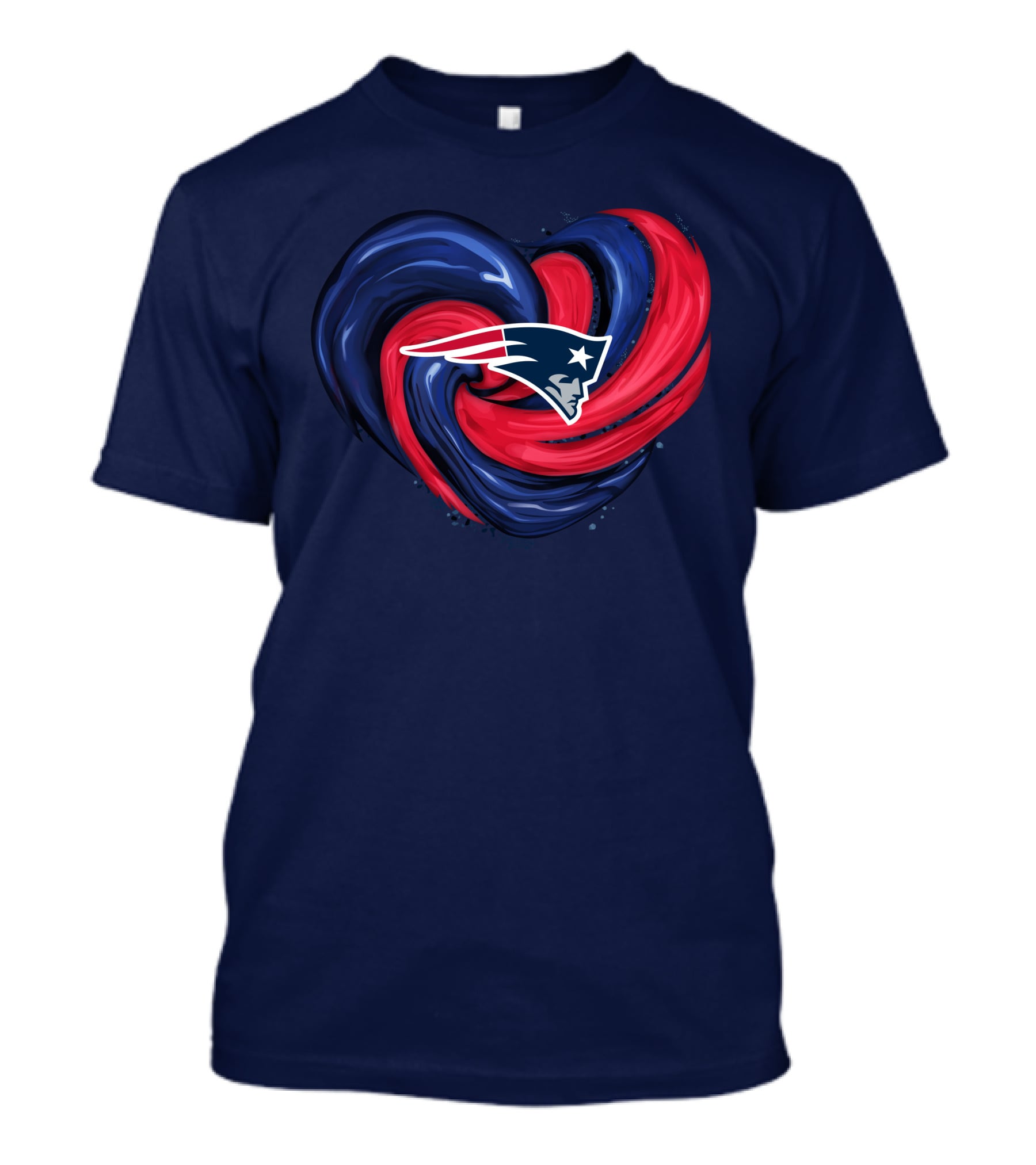 New England Patriots Heart Swirl T-Shirt