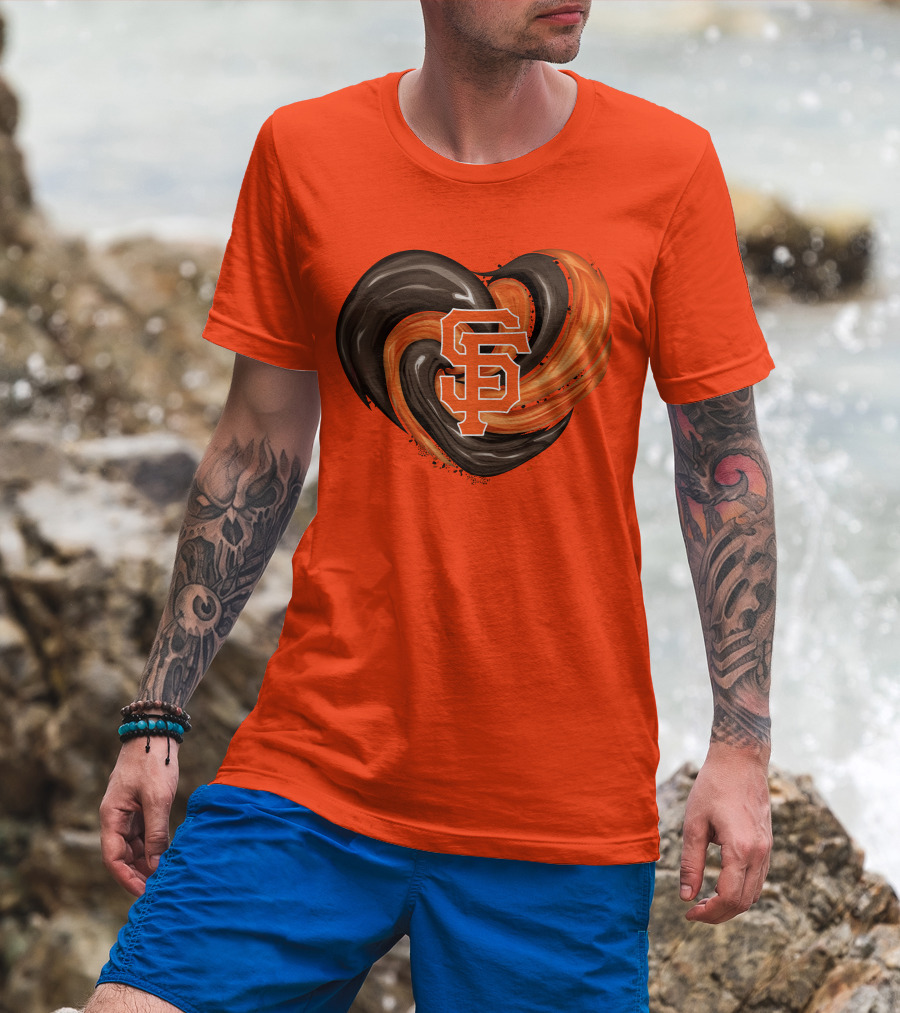 San Francisco Giants Heart Logo Swirl T-Shirt
