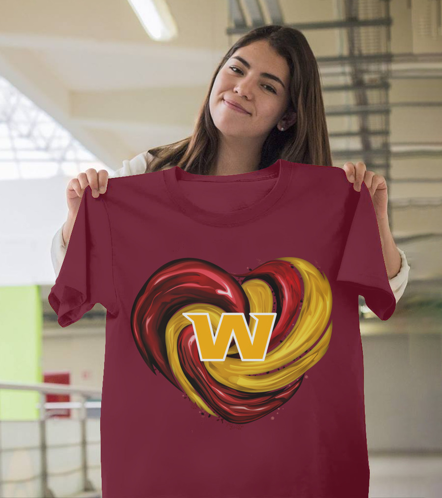 Washington Football Team Tornado Heart W Emblem T-Shirt