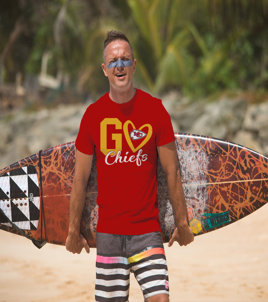 Go Chiefs KC Heart T-Shirt