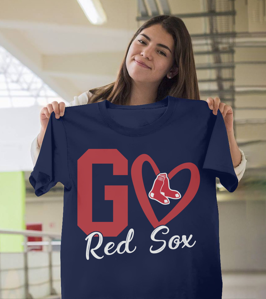 Go Red Sox Heart Socks T-Shirt