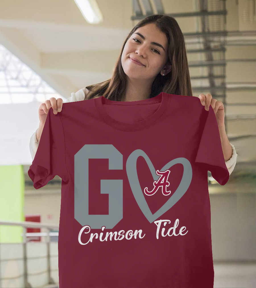 Go Crimson Tide A Heart Alabama T-Shirt