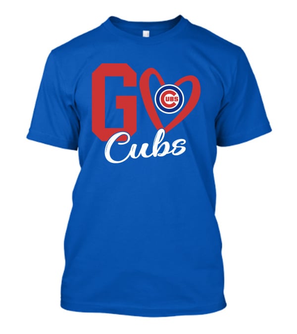 Go Cubs Love Heart With Chicago Cubs T-Shirt