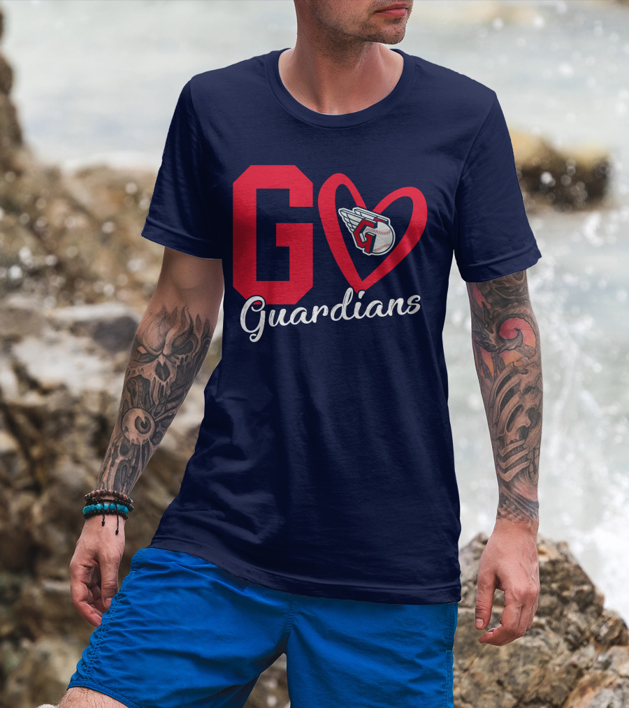 Go Guardians Baseball Heart Winged T-Shirt