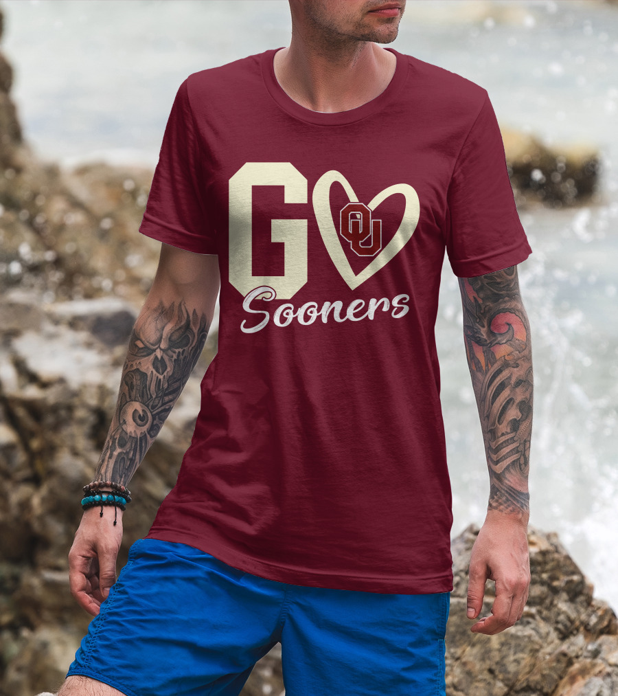 Go Sooners OU Heart T-Shirt
