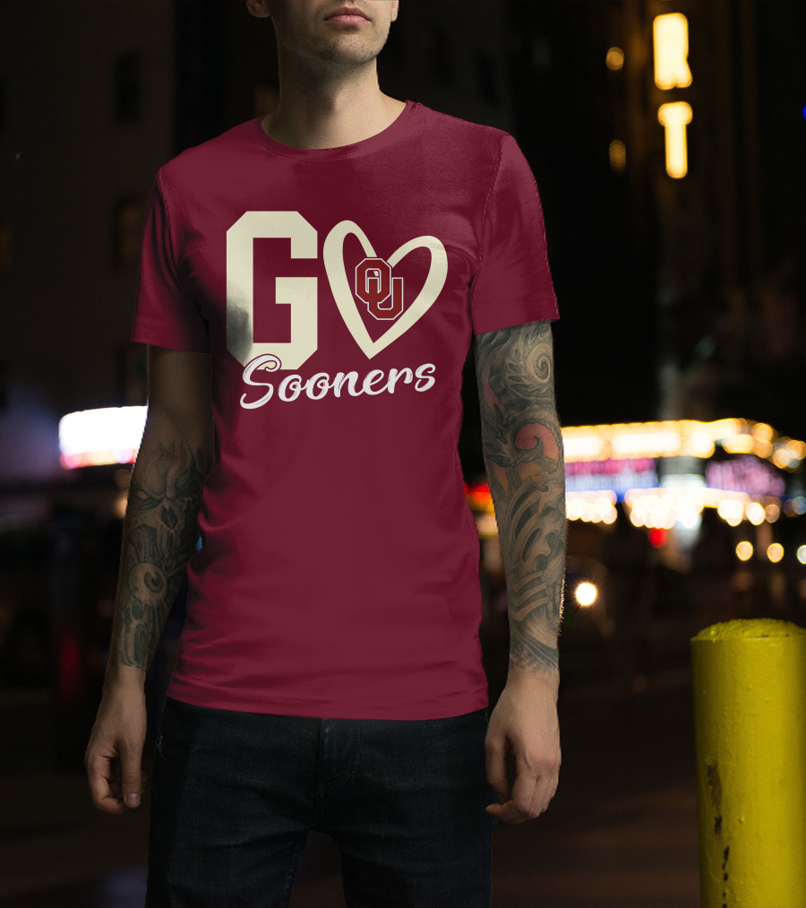 Go Sooners OU Heart T-Shirt