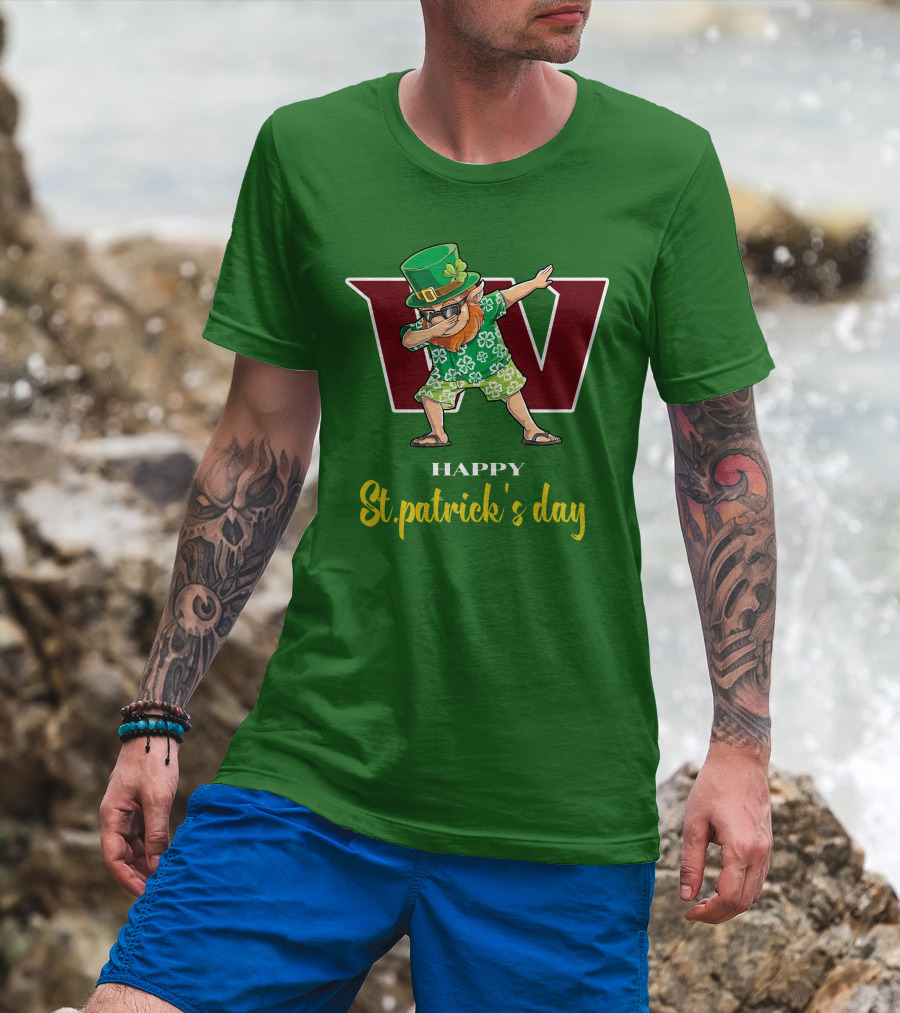 Happy St. Patrick's Day Washington Football Team Dabbing Leprechaun T-Shirt