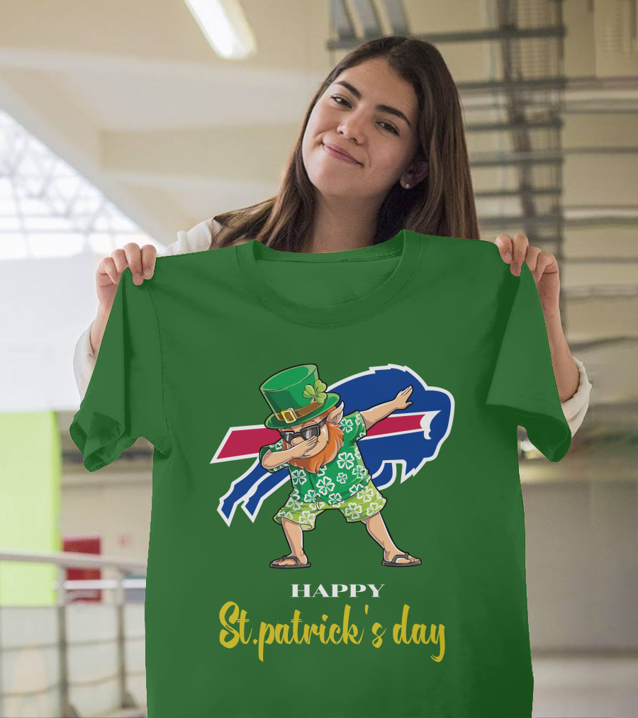 Buffalo Bills St Patrick's Day Happy Dabbing Leprechaun T-Shirt