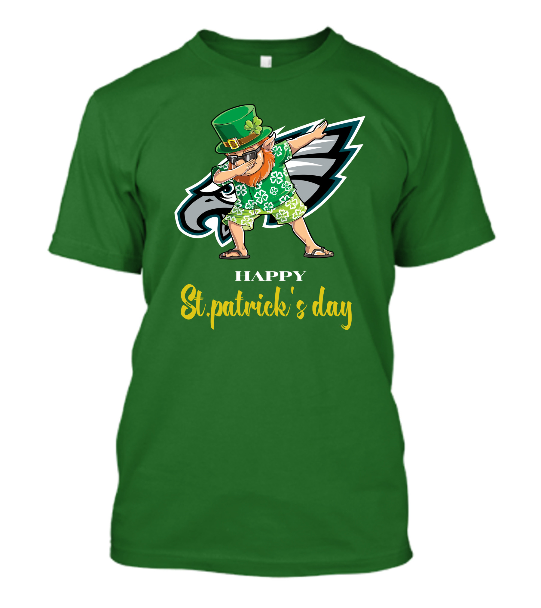 Happy St. Patrick's Day Philadelphia Eagles Dabbing Leprechaun T-Shirt