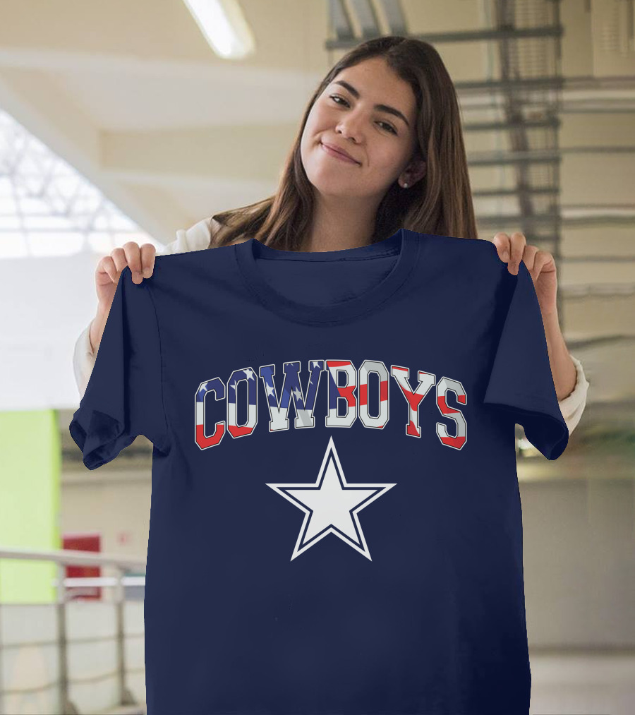 Dallas Cowboys COWBOYS American Flag Star T-Shirt