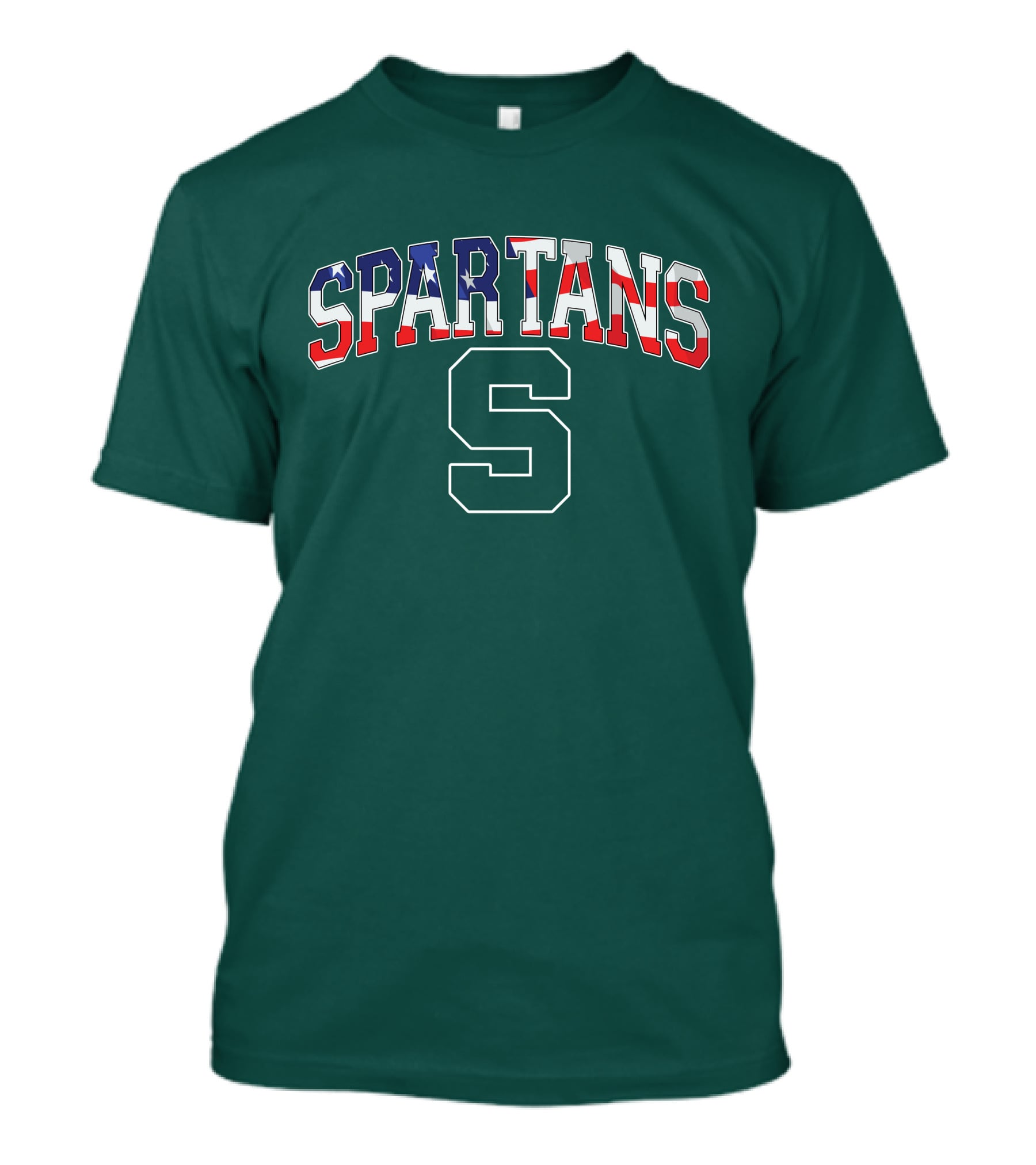 SPARTANS American Flag S T-Shirt