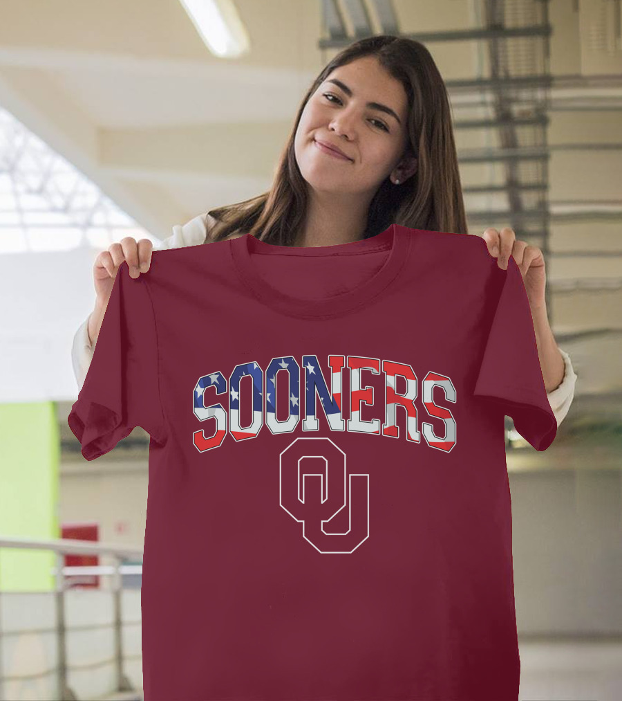 Sooners American Flag OU T-Shirt