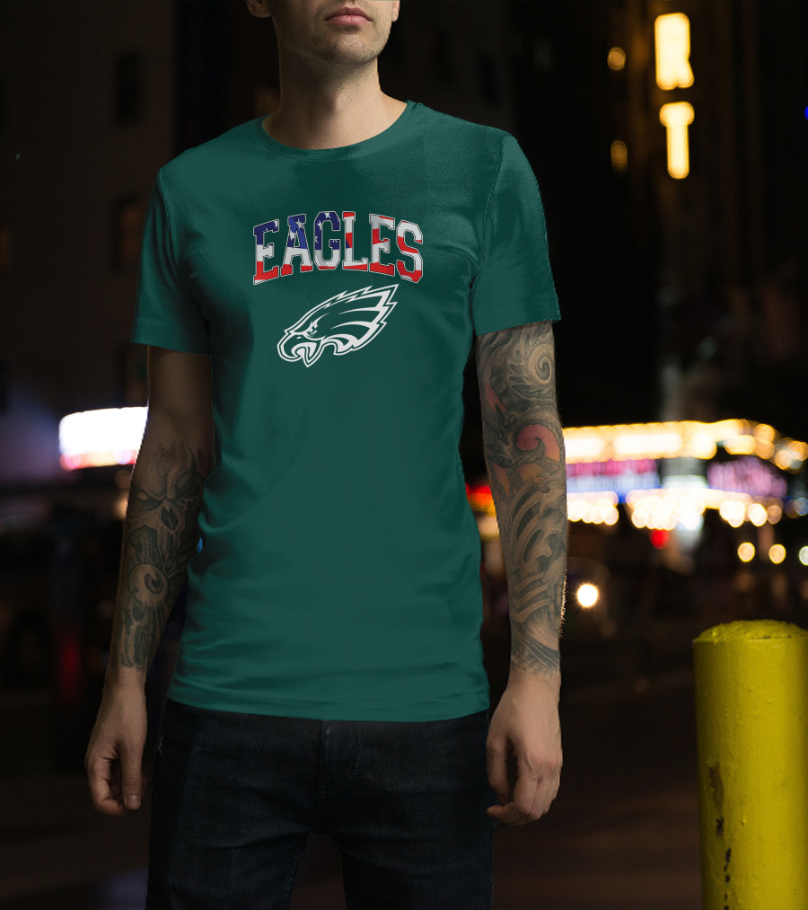 Eagles American Flag Philadelphia T-Shirt