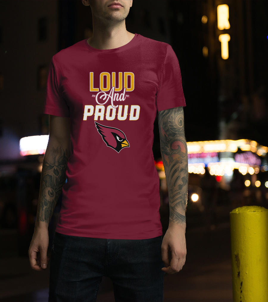 Loud And Proud Arizona Cardinals Bird Head T-Shirt