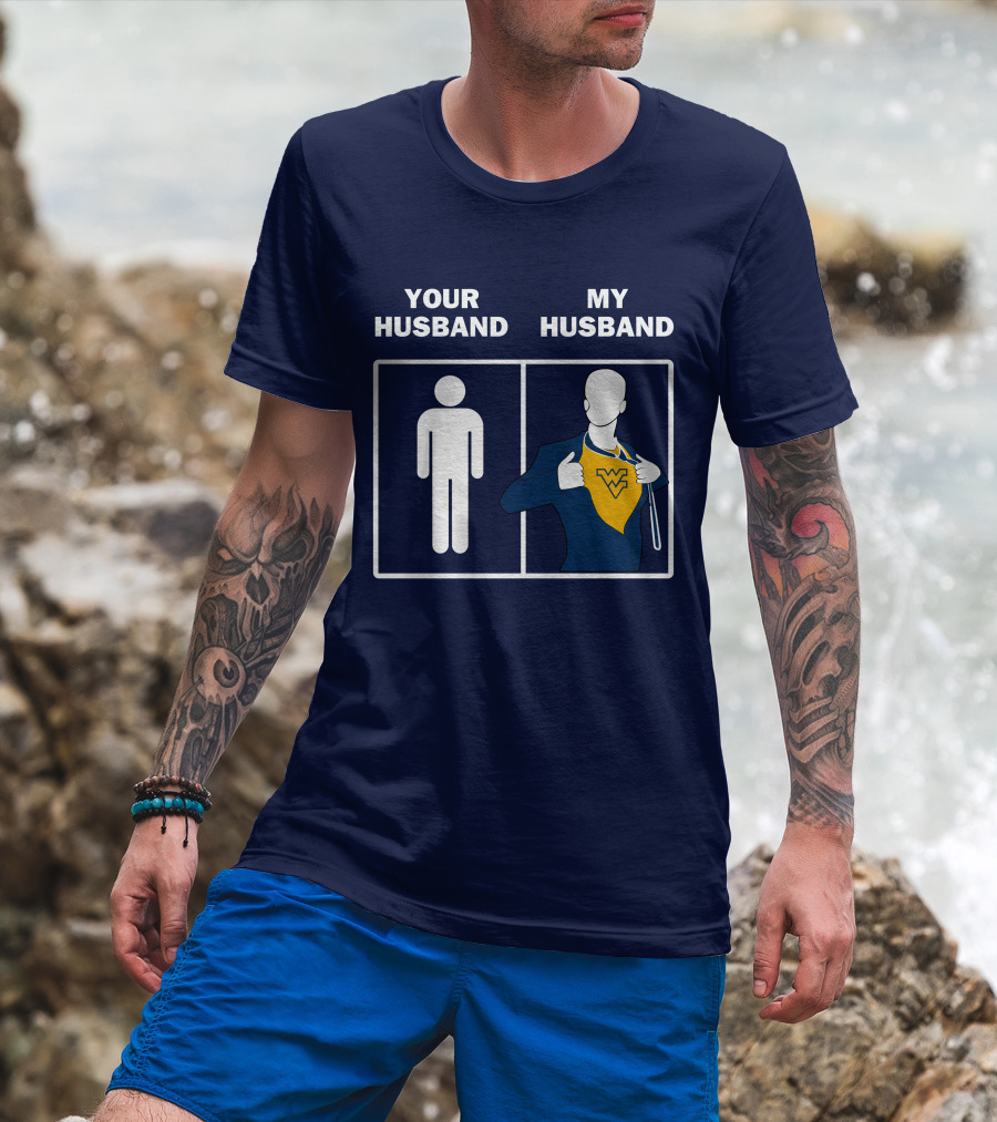WVM Your Husband My Husband WV Logo Superman T-Shirt