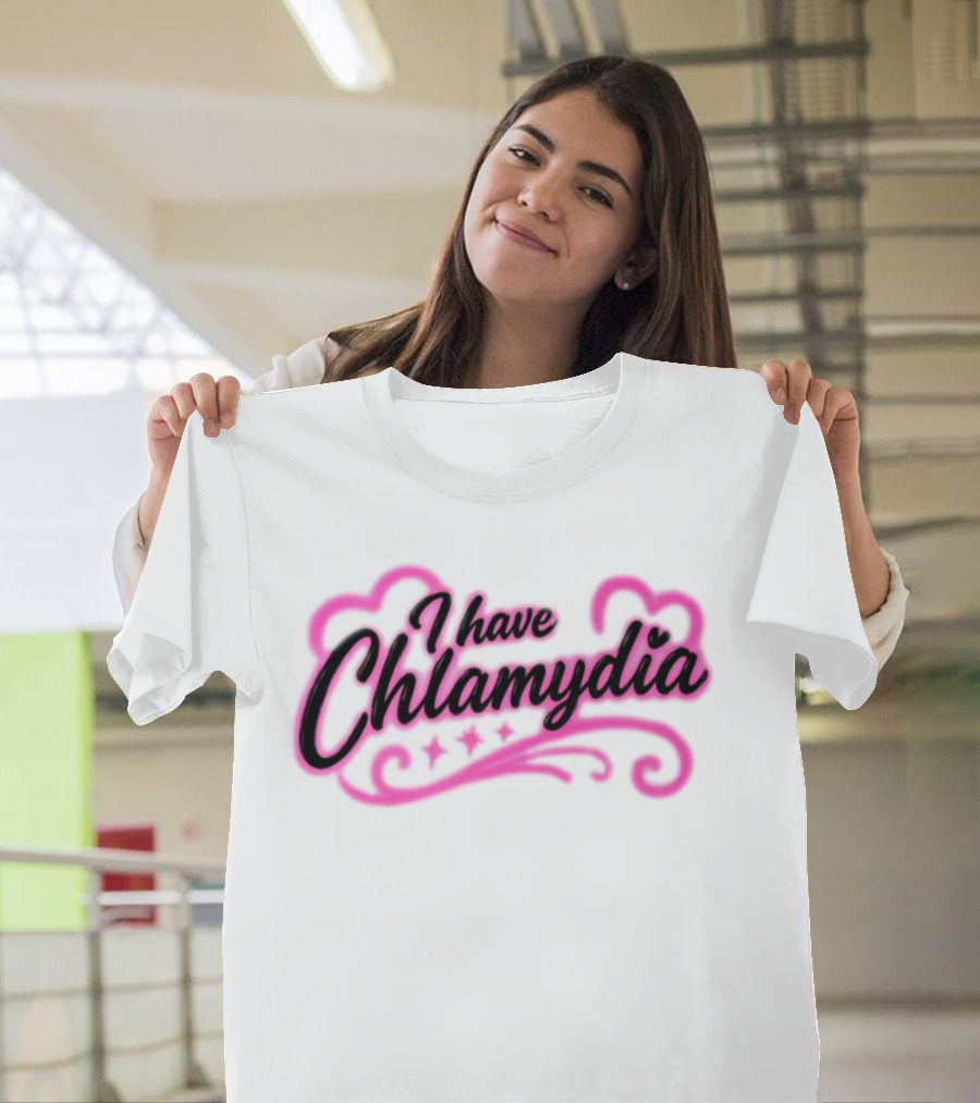 I Have Chlamydia Heart Pink Swirls T-Shirt