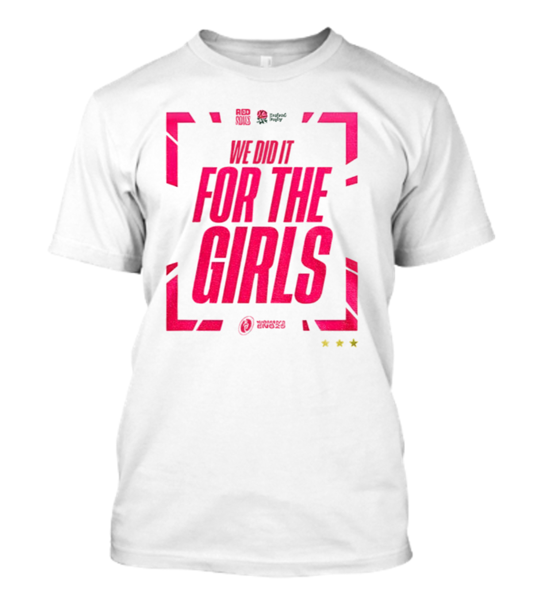 England 2025 Women's Rugby World Cup Champions We Did It For The Girls Roses Three Stars T-Shirt