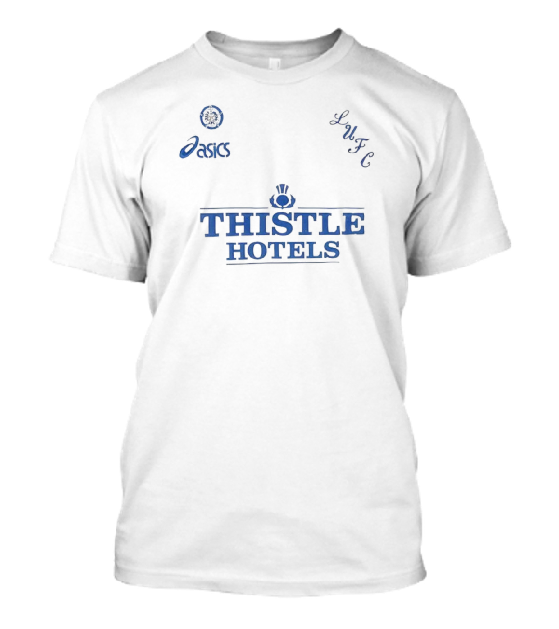 Leeds United LUFC Asics Thistle Hotels T-Shirt