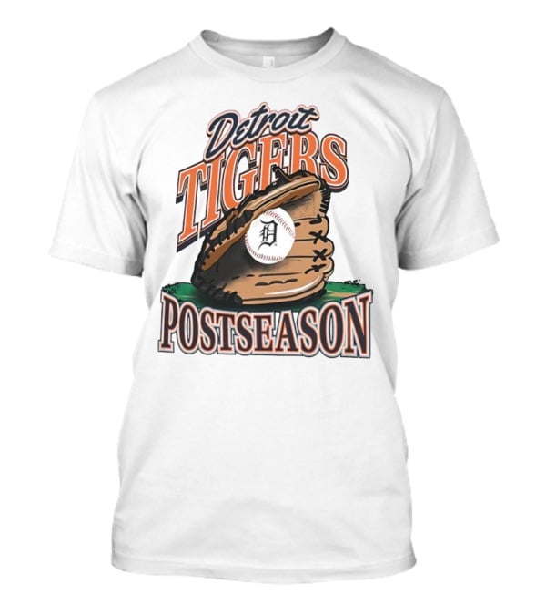 Detroit Tigers Postseason Baseball Glove And Ball 2025 T-Shirt